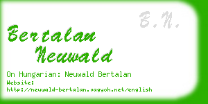 bertalan neuwald business card